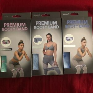 Premium Booty Band Set - Blue, Purple, Gray
